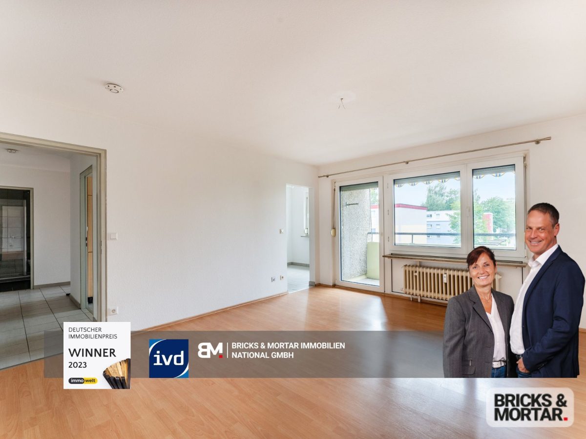 Immobilienangebot - Villingen-Schwenningen - Alle - Helle bezugsfreie 2,5-Zimmer-Wohnung mit Balkon, Aufzug und Garage