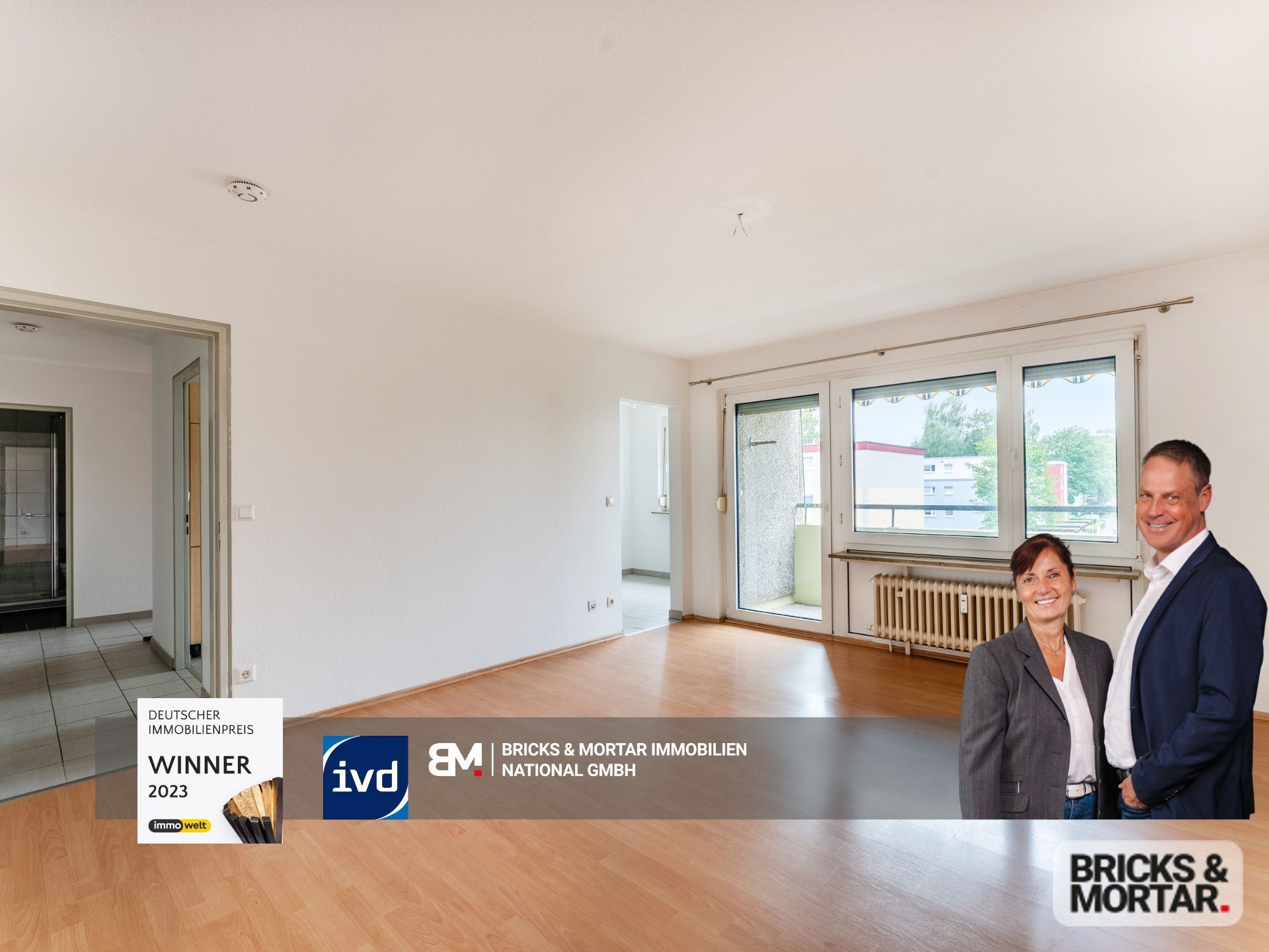 Immobilienangebot - Villingen-Schwenningen - Alle - Helle bezugsfreie 2,5-Zimmer-Wohnung mit Balkon, Aufzug und Garage