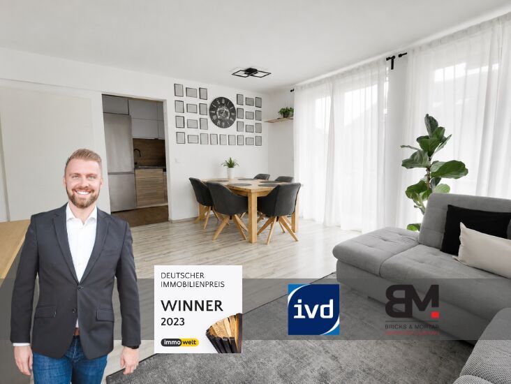 Immobilienangebot - Burgau - Alle - Gepflegte Wohnung mit ausgebautem DG Garage & 2 Stellplätzen Gesamtpreis 364.000€-getrennte Eingänge