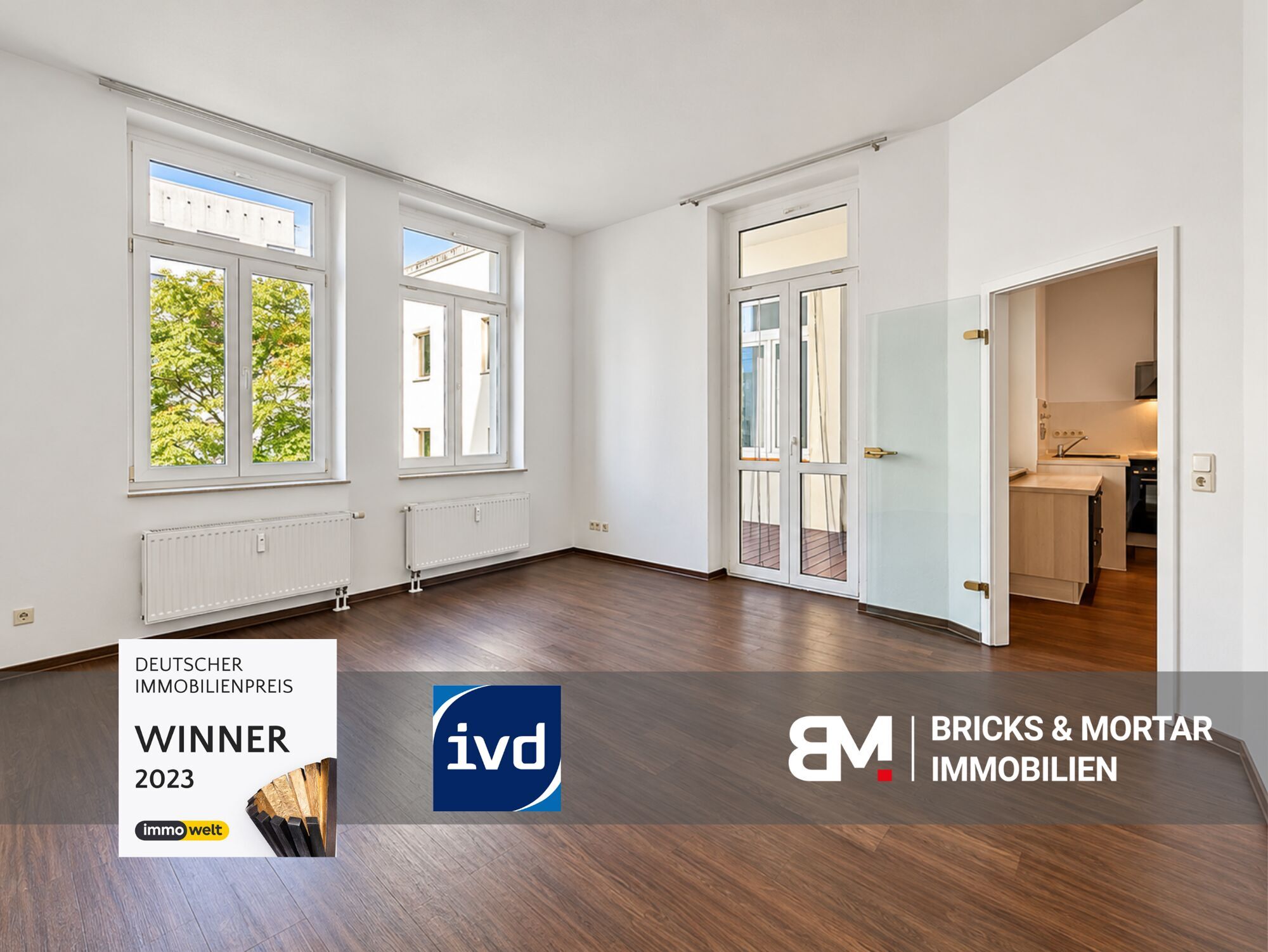 Immobilienangebot - Leipzig / Leipzig Zentrum-Ost - Alle - Ein Zuhause zum Verlieben – Charmante Altbauwohnung mit Westloggia in zentrumsnaher Lage