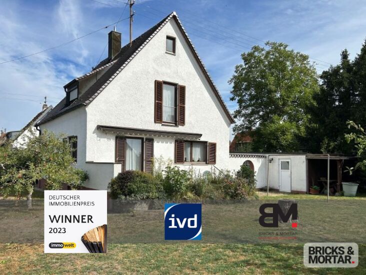 Immobilienangebot - Gablingen / Gablingen-Siedlung - Alle - Freistehendes Einfamilienhaus mit großem Südgarten und Gestaltungspotenzial