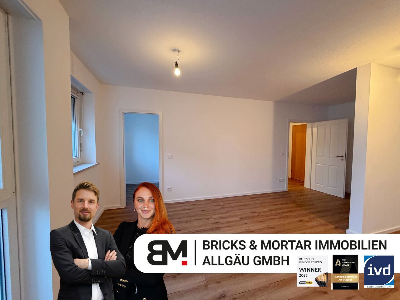 Immobilienangebot - Kempten - Alle - Frisch saniert mitten in Kempten – 1-Zimmer-Wohnung mit Balkon, Aufzug und neuer Einbauküche