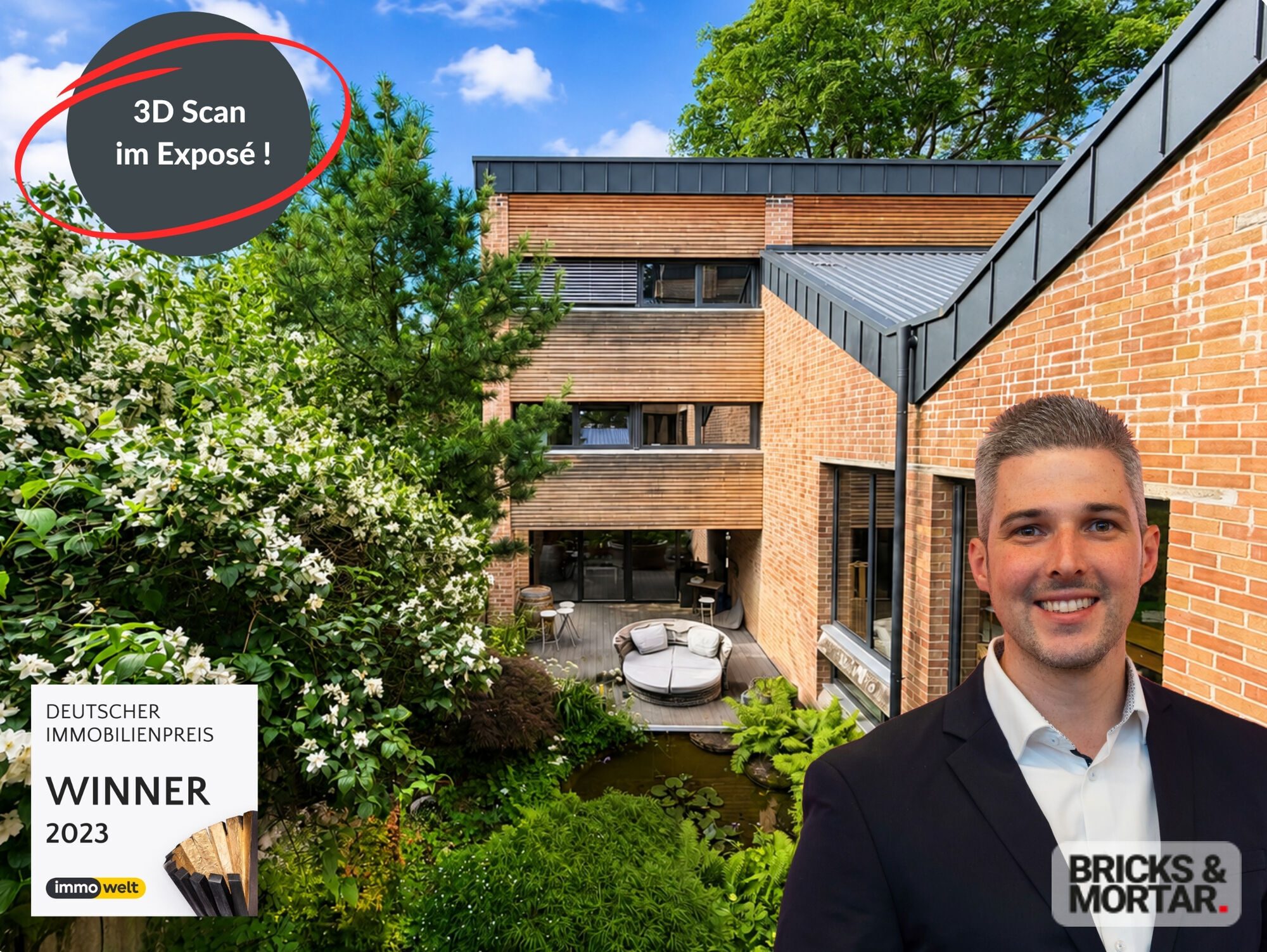 Immobilienangebot - Kassel - Alle - Bauhausvilla mit direkter Parklage im Vorderen Westen mit  Einliegerwohnung
