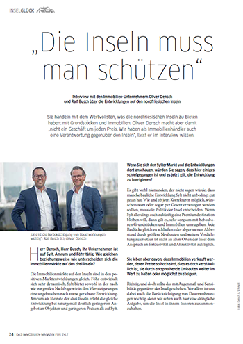 Die Inseln muss man schützen