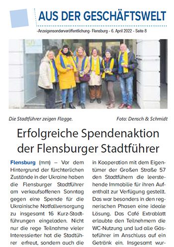 Erfolgreiche Spendenaktion der Flensburger Stadtführer