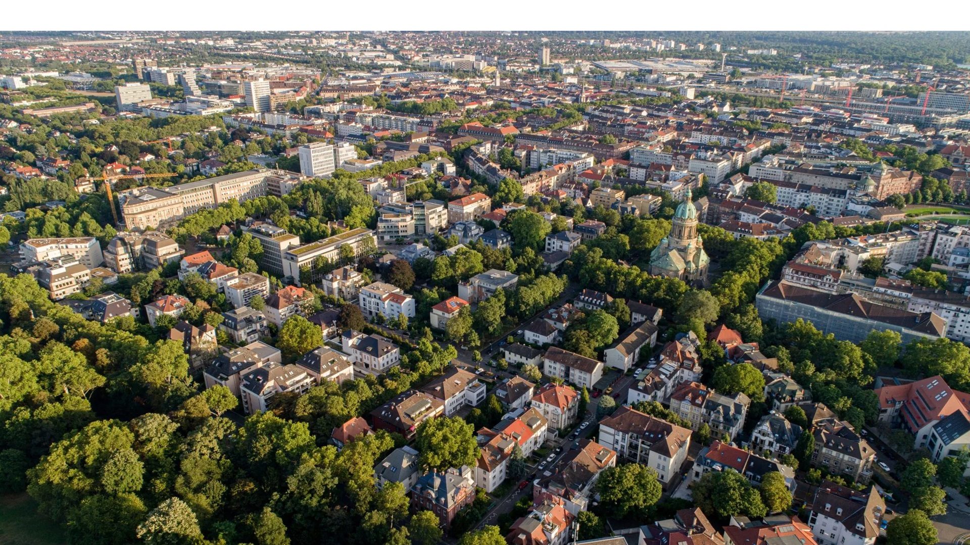 Ausblick auf Mannheim für die Darstellung der Immobilienpreise in Mannheim 2024