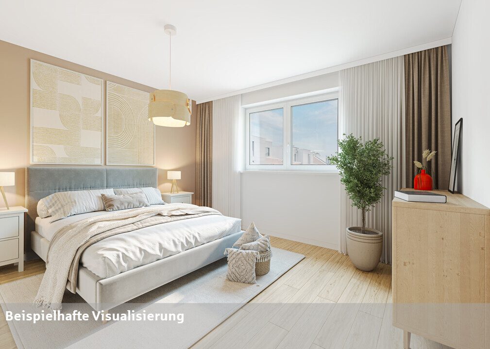 Visualisierung Schlafzimmer Immobilienangebot - Ahlen - Wohnen & Gewerbe - Etagenwohnung mit sonnigem Balkon im Herzen von Vorhelm!