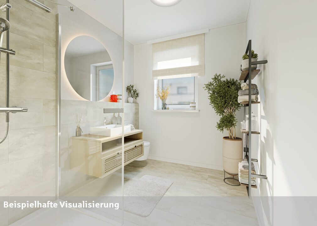 Visualisierung Badezimmer Immobilienangebot - Ahlen - Wohnen & Gewerbe - Etagenwohnung mit sonnigem Balkon im Herzen von Vorhelm!