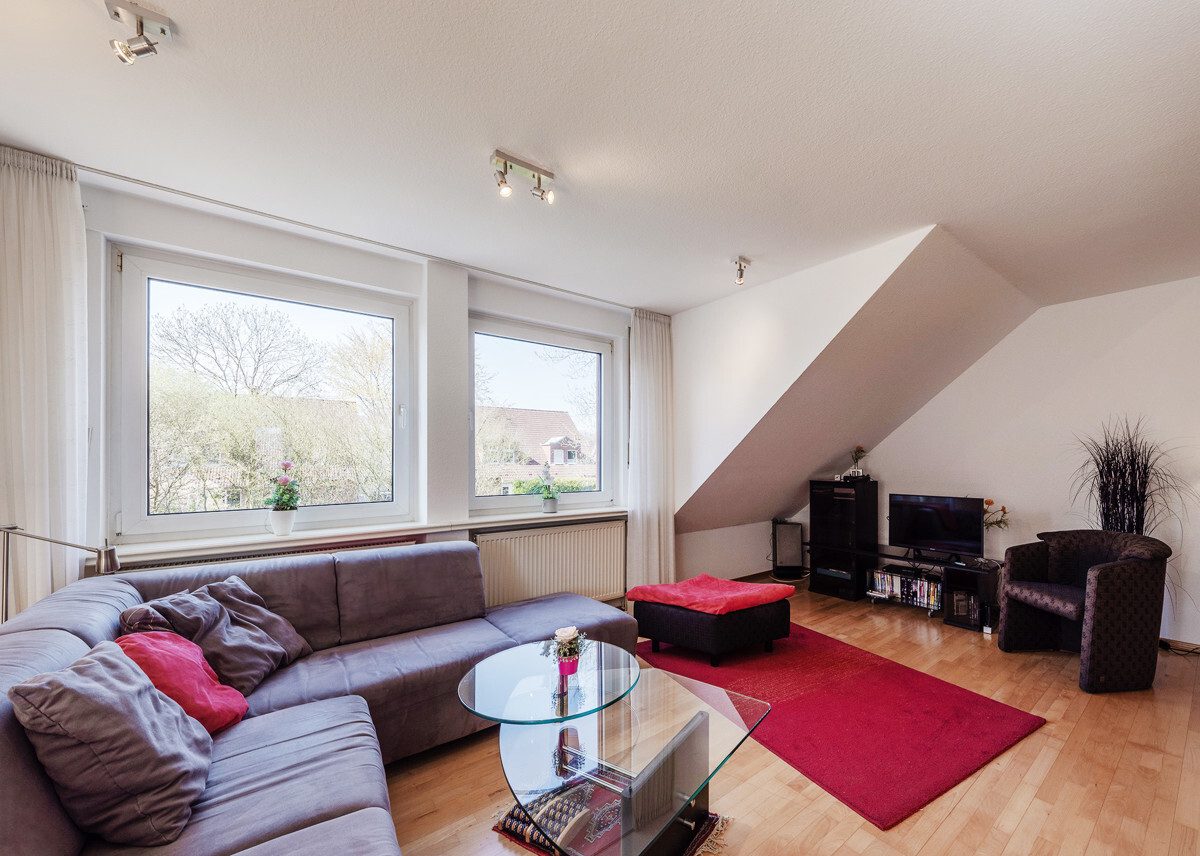Immobilienangebot - Münster - Wohnen & Gewerbe - Sofort bezugsfreie Vierzimmerwohnung - geschnitten wie eine Doppelhaushälfte!