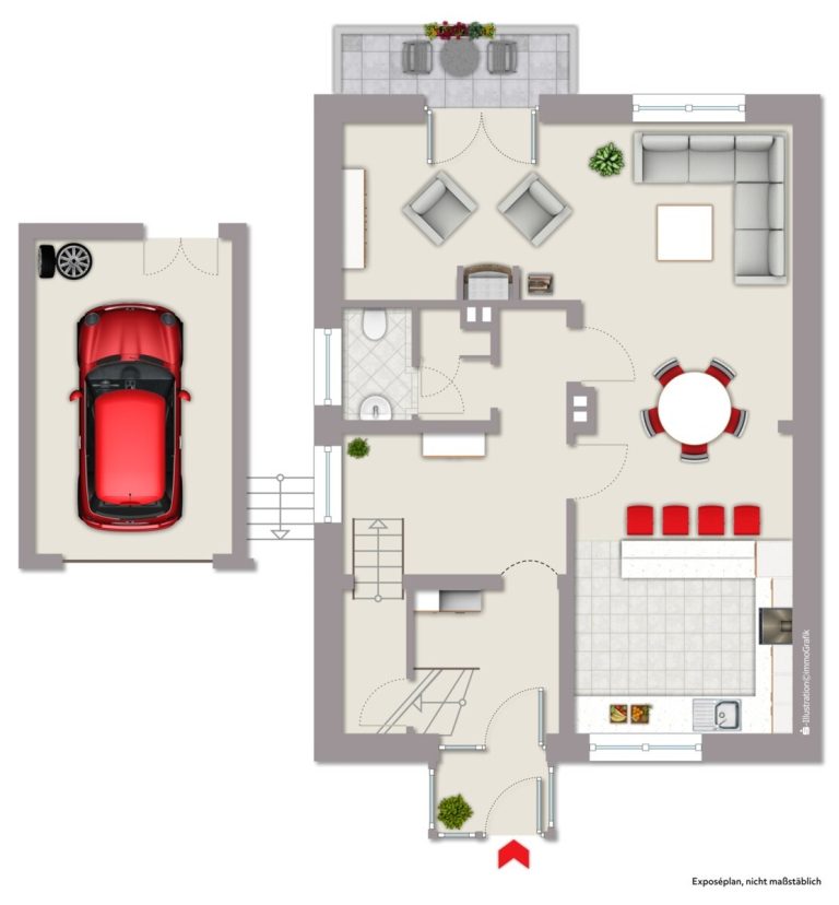 Immobilienangebot - Münster - Wohnen & Gewerbe - Zentrales Eigenheim mit Traumgarten!