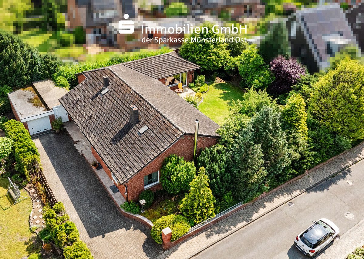 Immobilienangebot - Münster - Wohnen & Gewerbe - Freistehendes Einfamilienhaus auf großem Sonnengrundstück!