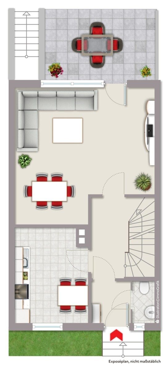 Immobilienangebot - Münster - Wohnen & Gewerbe - Reihenmittelhaus mit Potenzial (Erbbaurecht)!