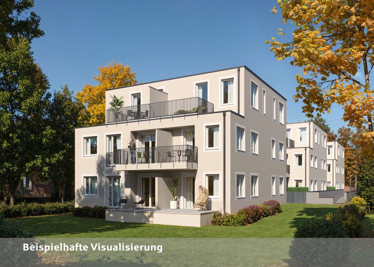 Außenansicht Immobilienangebot - Münster - Wohnen & Gewerbe - Neubau Mehrfamilienhaus in Münster-Roxel!
