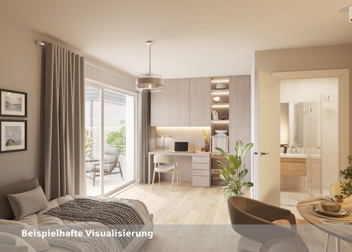 Schlafzimmer Immobilienangebot - Münster - Wohnen & Gewerbe - Stadtleben mit neuen Perspektiven.