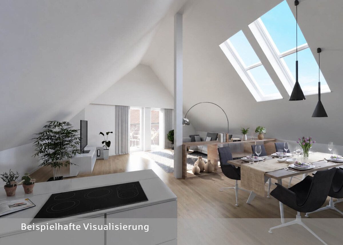 Wohn- und Essbereich Immobilienangebot - Münster / Altstadt - Wohnen & Gewerbe - Altstadt meets Neubauwohnungen: den Prinzipalmarkt als Nachbar.