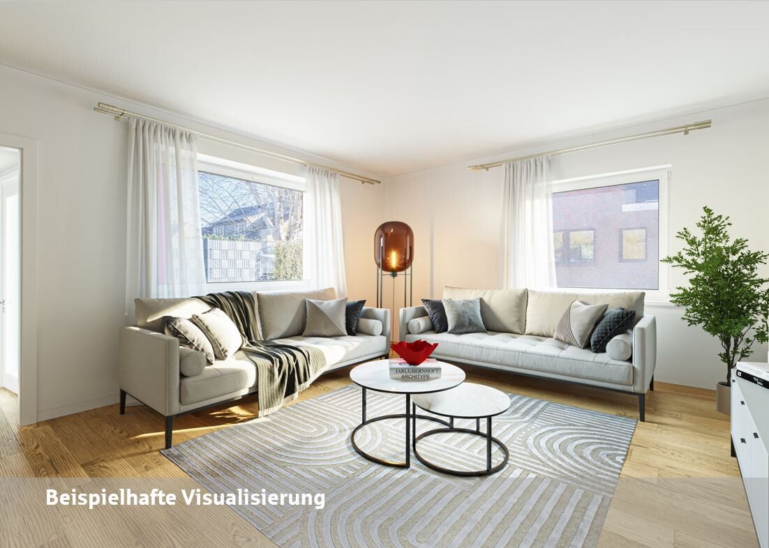 Wohnzimmer Immobilienangebot - Münster - Wohnen & Gewerbe - Doppelhaushälfte mit großem Garten und attraktivem Erweiterungspotenzial!