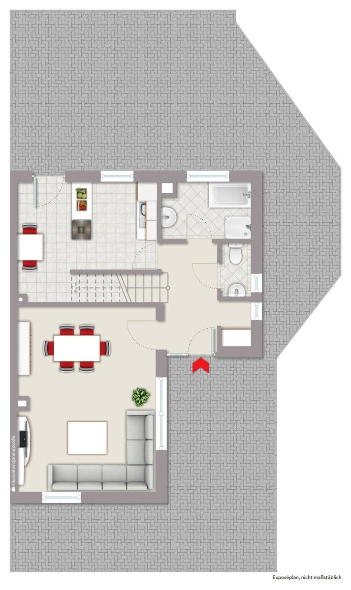 Immobilienangebot - Münster - Wohnen & Gewerbe - Doppelhaushälfte mit großem Garten und attraktivem Erweiterungspotenzial!