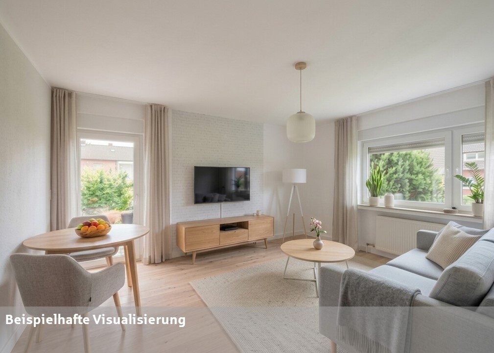 Immobilienangebot - Beckum - Wohnen & Gewerbe - Komfortabel und vielseitig nutzbar - Gemütliche Hochparterrewohnung mit Terrasse!