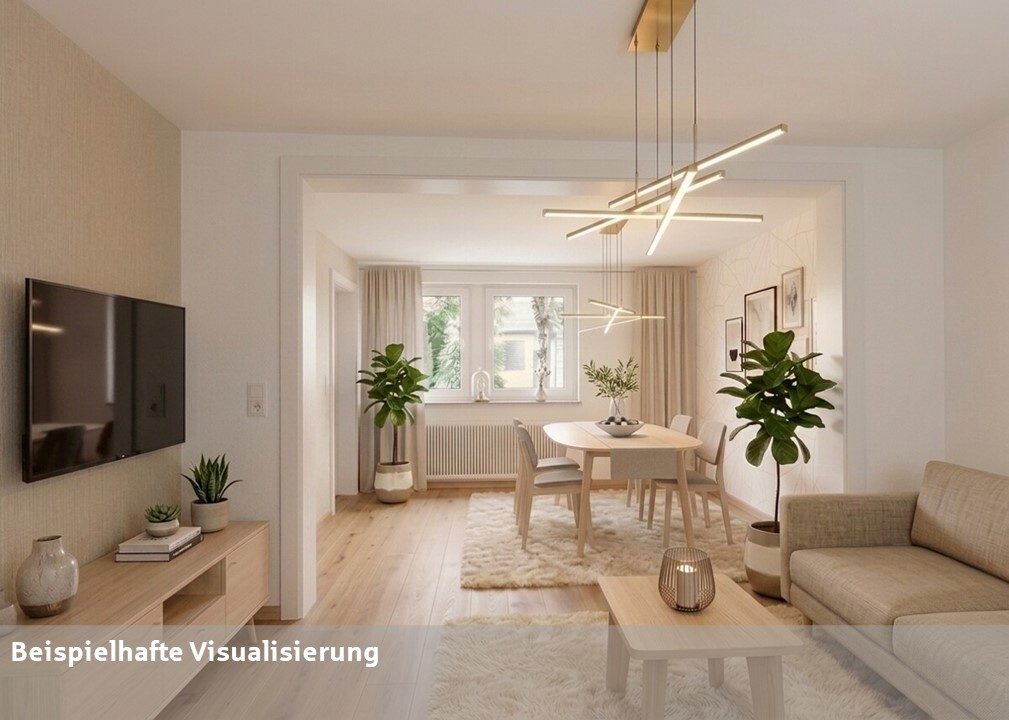 Wohn-/Esszimmer (EG) Immobilienangebot - Beckum - Wohnen & Gewerbe - Sanierungsbedürftiges Einfamilienhaus direkt in der Innenstadt!