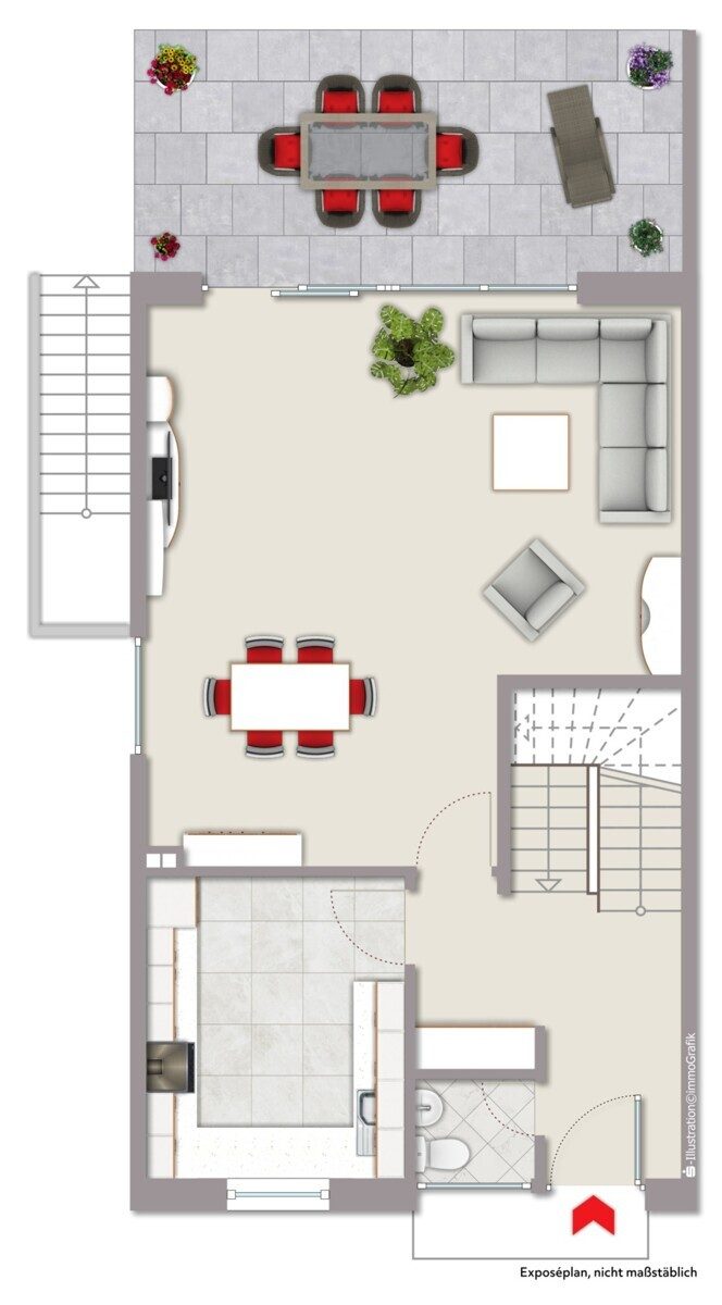 Immobilienangebot - Münster - Wohnen & Gewerbe - Besonderes Reihenendhaus in Süd-Ausrichtung!