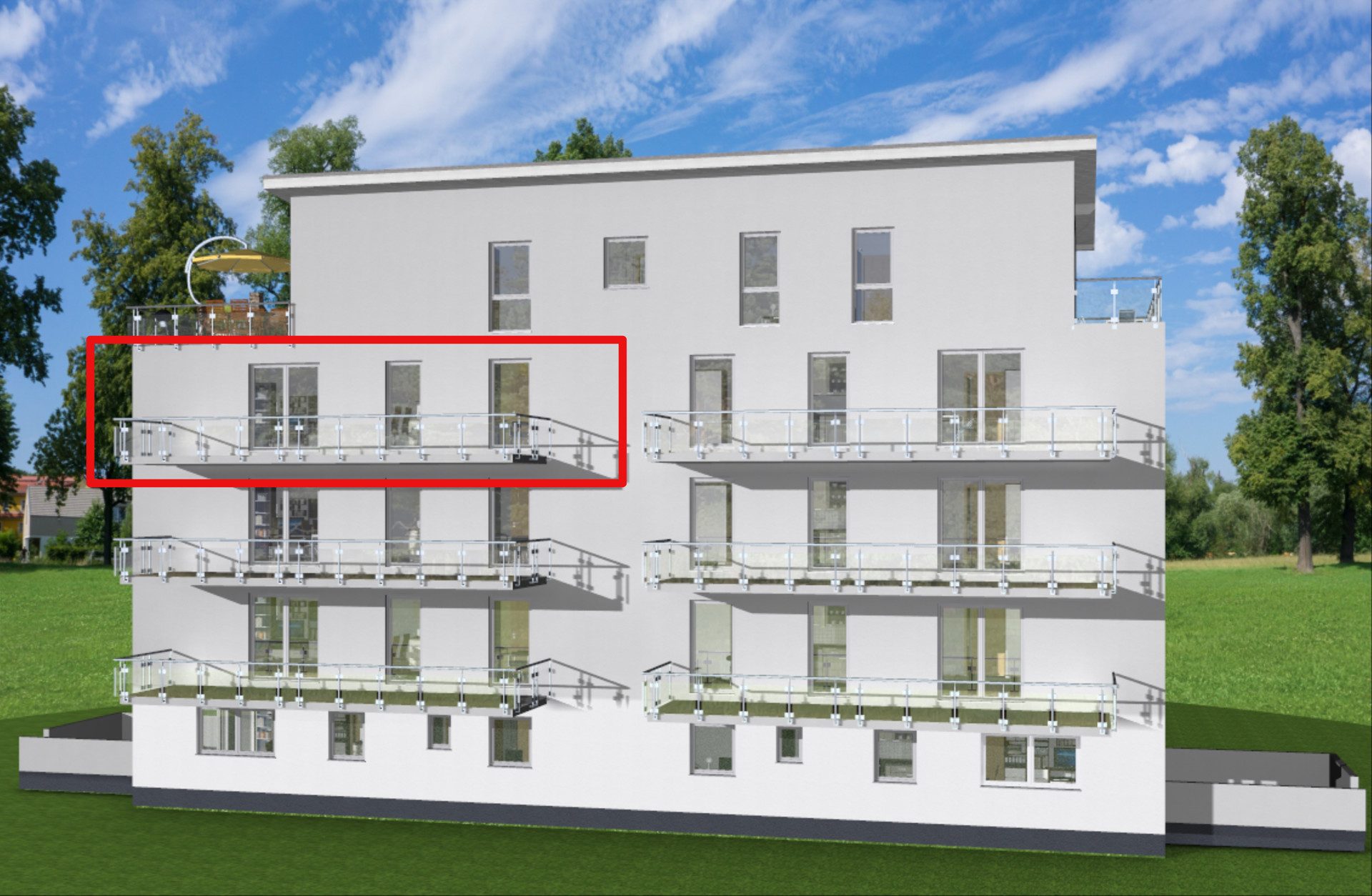 Immobilienangebot - Melsungen - Alle - Wohnung 8 - 3. Obergeschoss - 2 Balkone