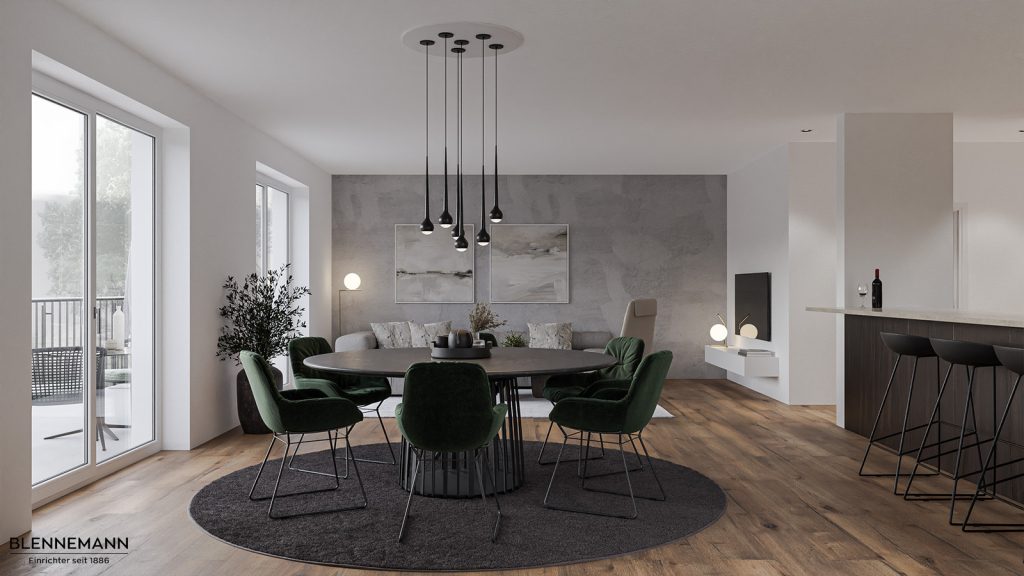 Wohnzimmer (Beispiel) Immobilienangebot - Bochum - Alle - Hier der II. Bauabschnitt: Die Sonne lacht über Ihrem Balkon