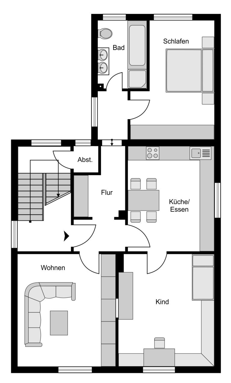 Immobilienangebot - Bochum - Alle - Seltene Gelegenheit 
Dreifamilienhaus auf prachtvollem Grund
in Oberdahlhausen