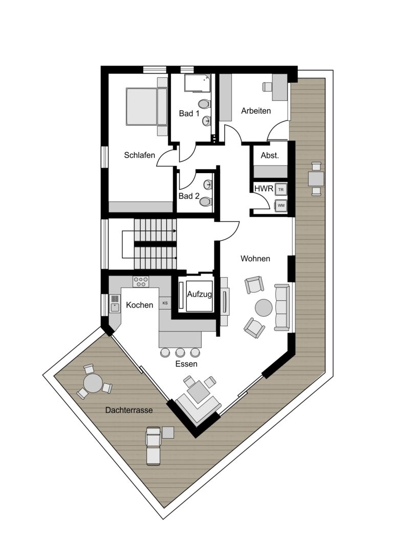 Immobilienangebot - Bochum / Weitmar - Alle - Für ein exklusives Wohngefühl-
Penthouse in Weitmar
