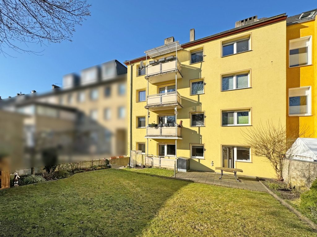 Rückansicht Immobilienangebot - Bochum - Alle - Familienfreundliche Erdgeschosswohnung
in Riemke