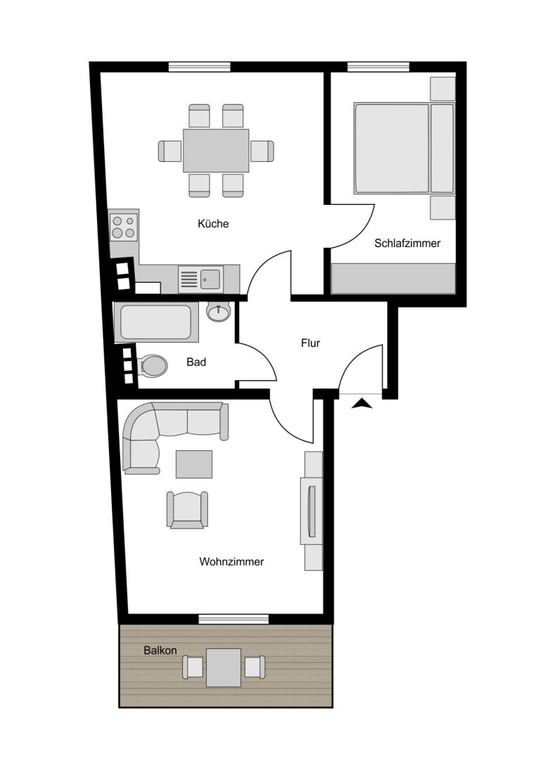 Immobilienangebot - Bochum - Alle - Zentrale 2,5 Zimmer mit Balkon
in Bochum