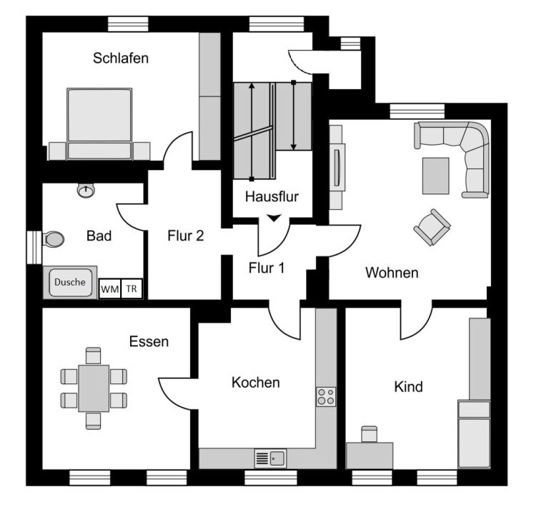 Immobilienangebot - Bochum - Alle - Attraktives, modernisiertes Dreifamilienhaus 
in Wattenscheid