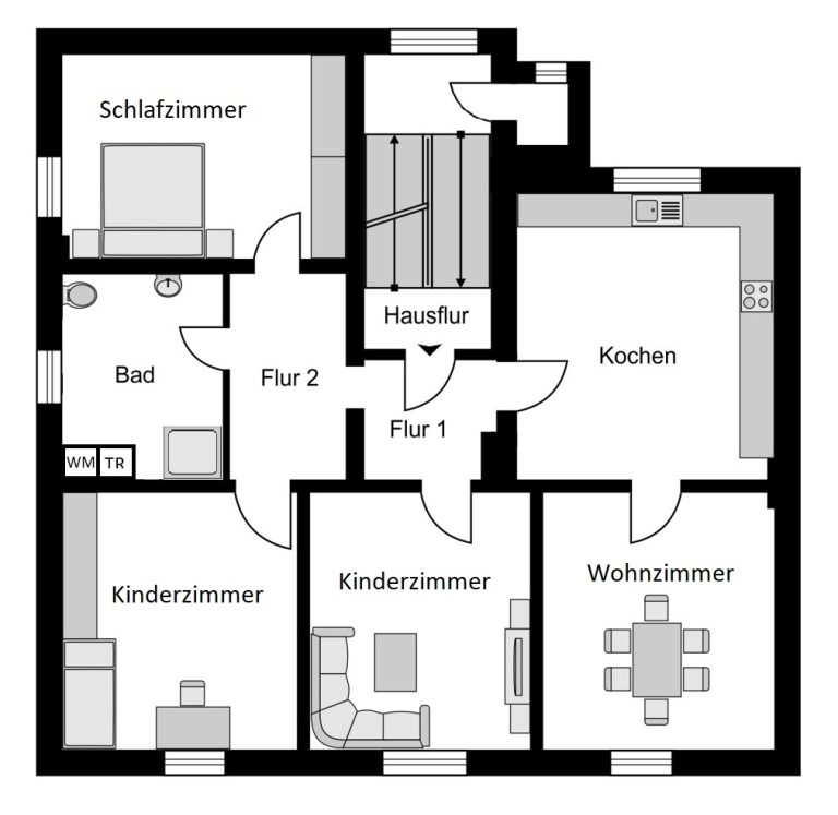 Immobilienangebot - Bochum - Alle - Attraktives, modernisiertes Dreifamilienhaus 
in Wattenscheid