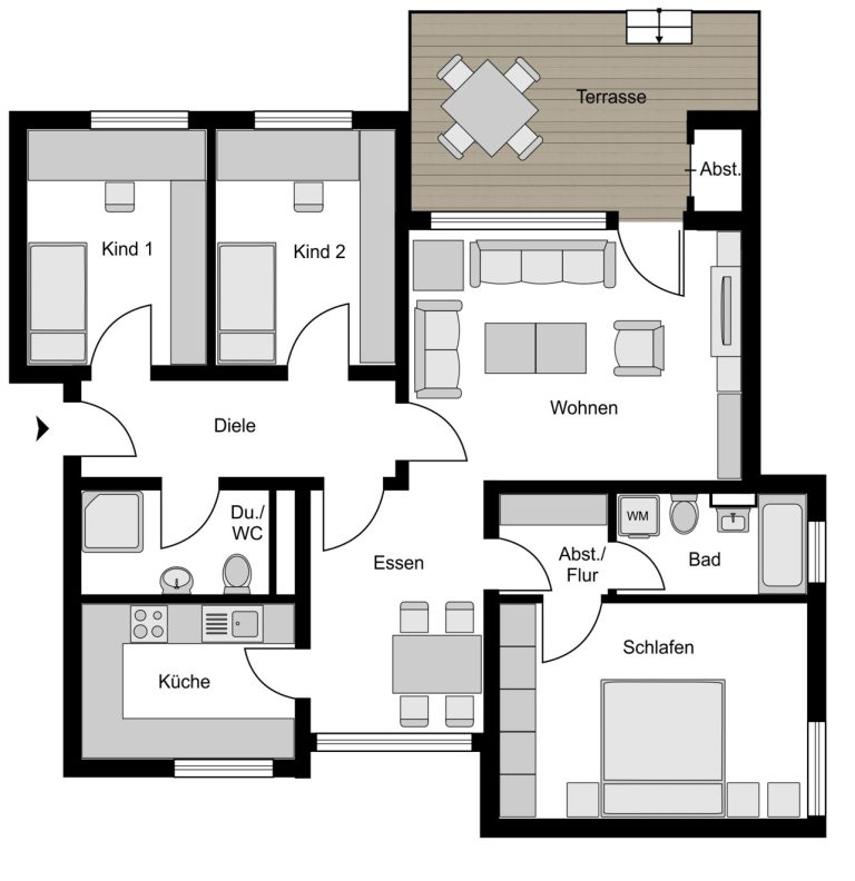 Immobilienangebot - Bochum - Alle - Erdgeschosswohnung - Bereit für frischen Wind
in Langendreer