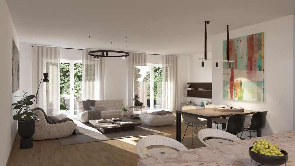 Wohnenzimmer Immobilienangebot - Bochum / Stiepel - Alle - Neues Doppelhaus mit Ausblick in Stiepel (Rohbau läuft)