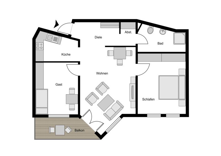 Immobilienangebot - Bochum - Alle - Seniorenwohnung mit Stellplatz
in Westenfeld
