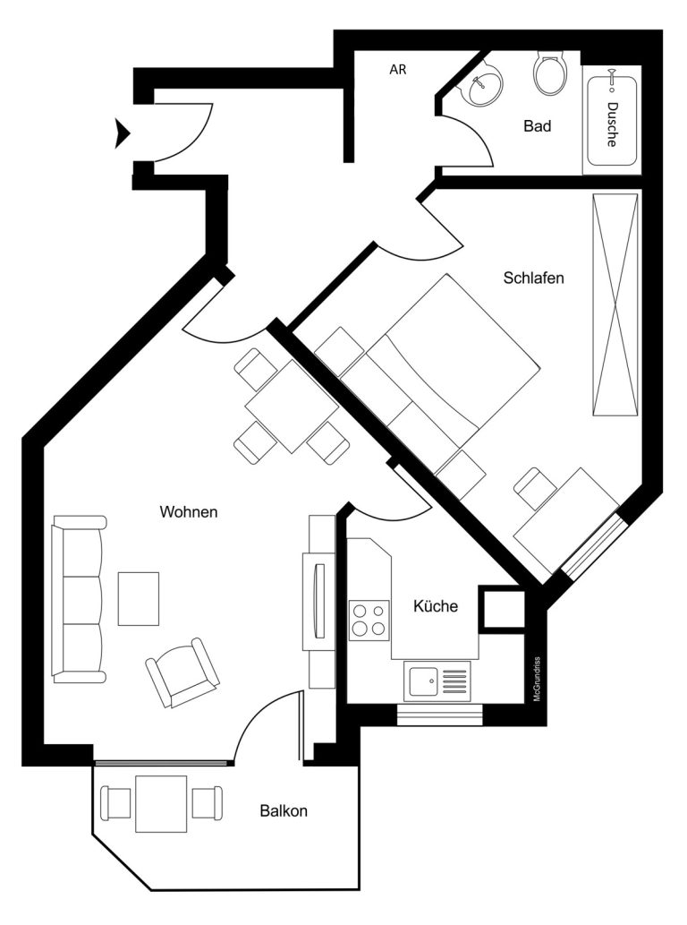 Immobilienangebot - Gelsenkirchen - Alle - Gepflegte 2,5-Zimmer-Balkonwohnung
in Gelsenkirchen Ückendorf