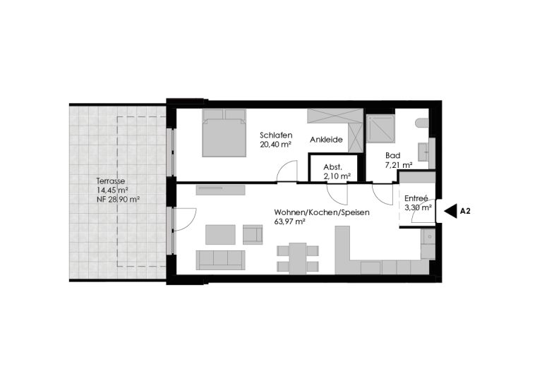 Immobilienangebot - Bochum - Alle - Kapitalanleger oder Eigennutzer aufgepasst: Terrassenwohnung als Erstbezug im Ehrenfeld