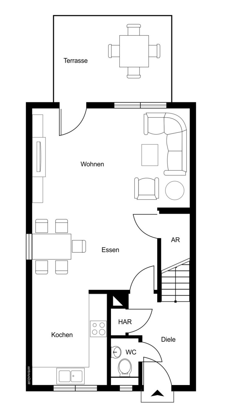 Immobilienangebot - Herne - Alle - Familienglück direkt am Kunstwald
in gefragter Lage von Herne