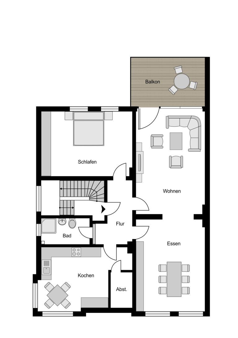 Immobilienangebot - Bochum - Alle - Dreifamilienhaus unweit des Schloßparks
in Weitmar