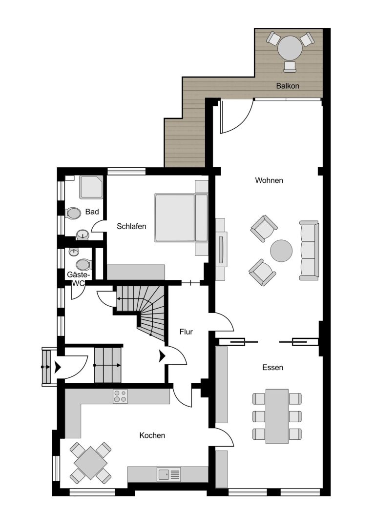 Immobilienangebot - Bochum - Alle - Dreifamilienhaus unweit des Schloßparks
in Weitmar
