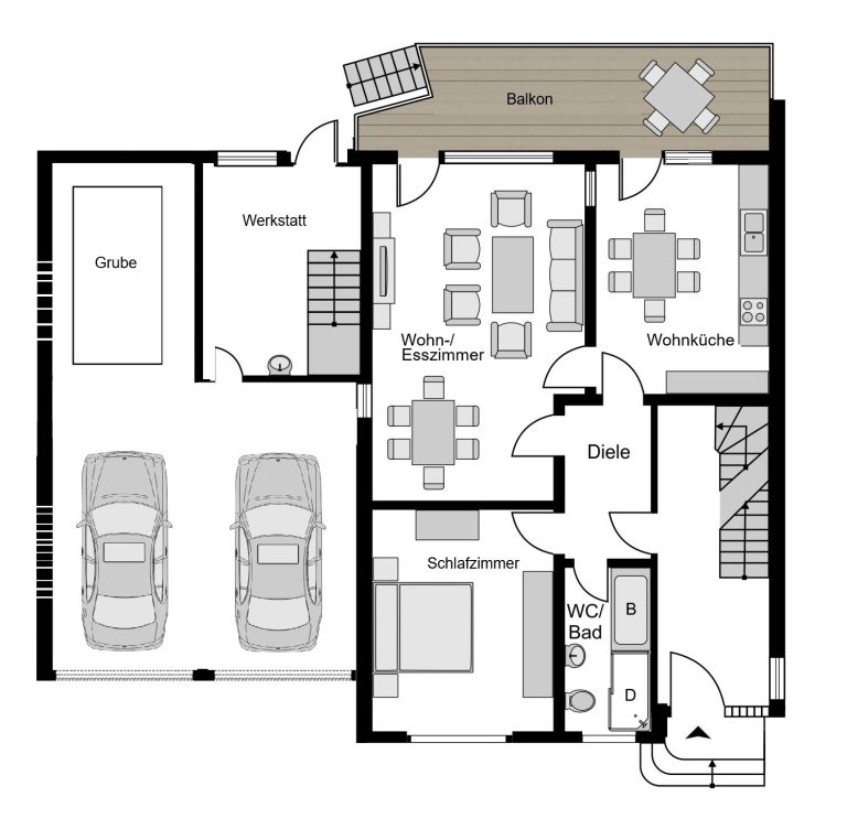 Immobilienangebot - Bochum - Alle - Wohntraum mit Einliegerwohnung
in Höntrop