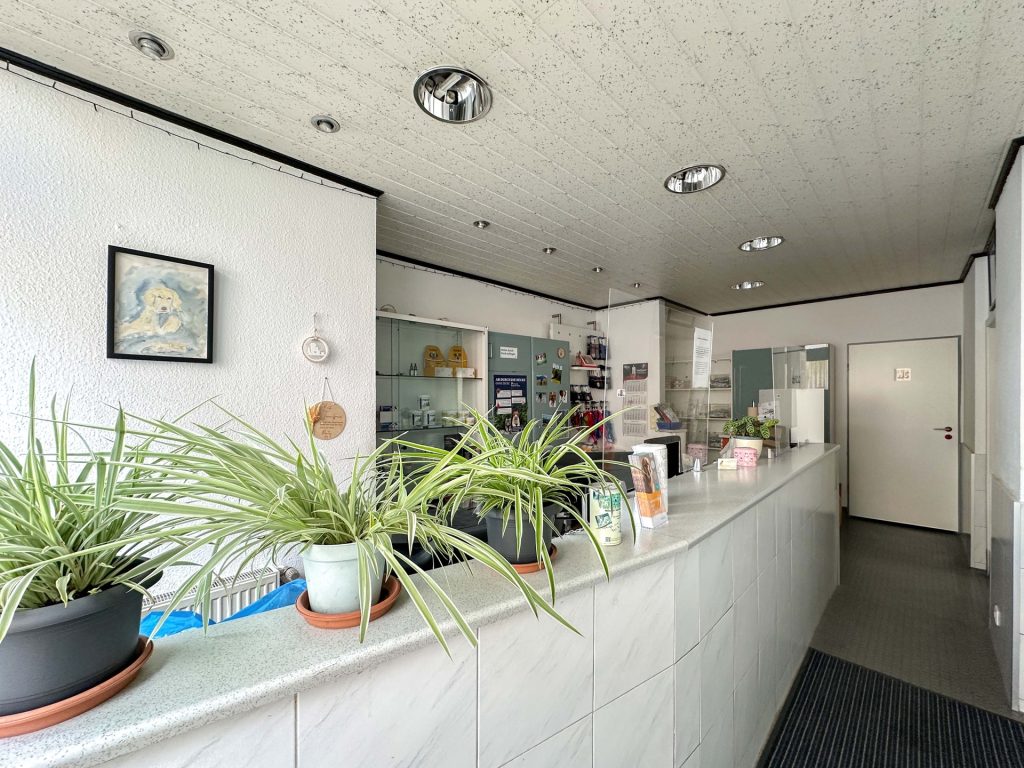 Empfang Praxis Erdgeschoss Immobilienangebot - Bochum - Alle - Freistehendes Wohn- und Geschäftshaus mit Tierarztpraxis
in Harpen
