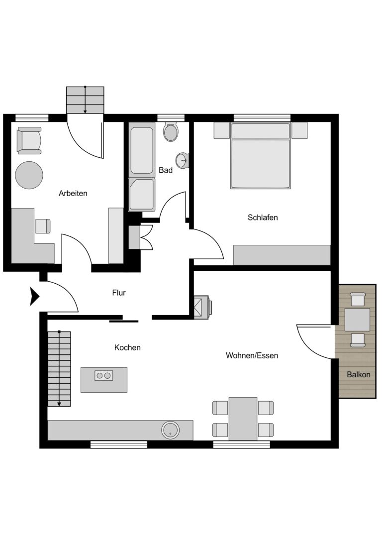 Immobilienangebot - Bochum - Alle - Zwei auf einen Streich - Attraktive Kapitalanlage
in Wiemelhausen