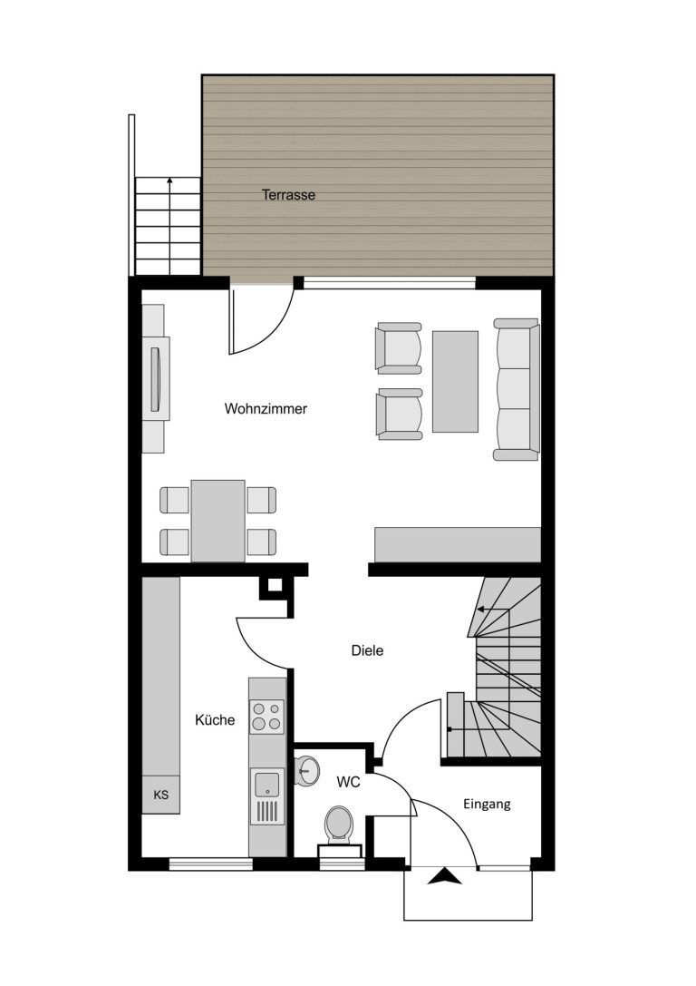 Immobilienangebot - Hattingen - Alle - Wohlfühlen leicht gemacht: Reihenhaus
in Hattingen-Niederwenigern