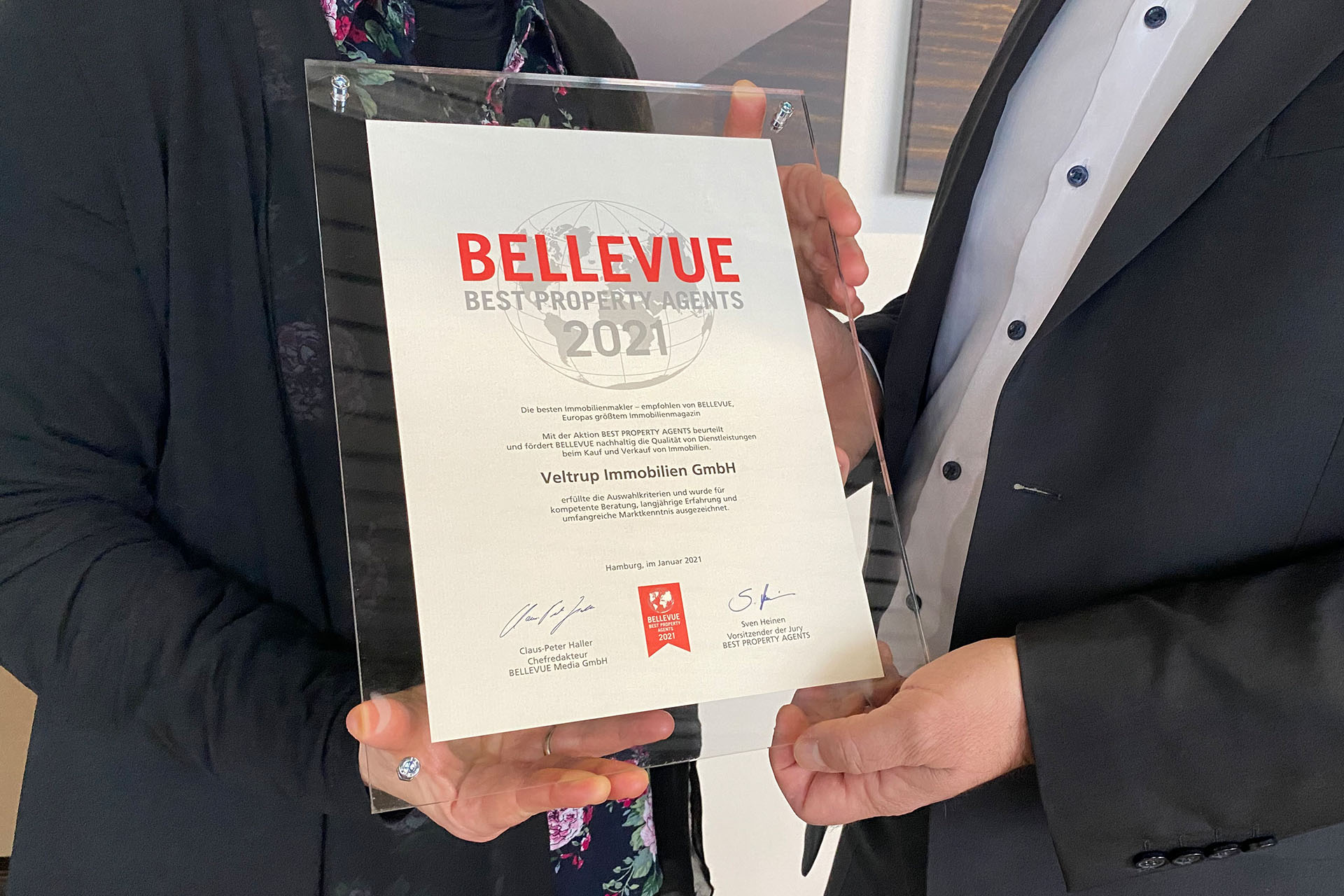 Bellevue Auszeichnung - Veltrup Immobilien