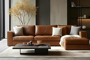 Ein mit Home Staging eingerichtetes Wohnzimmer