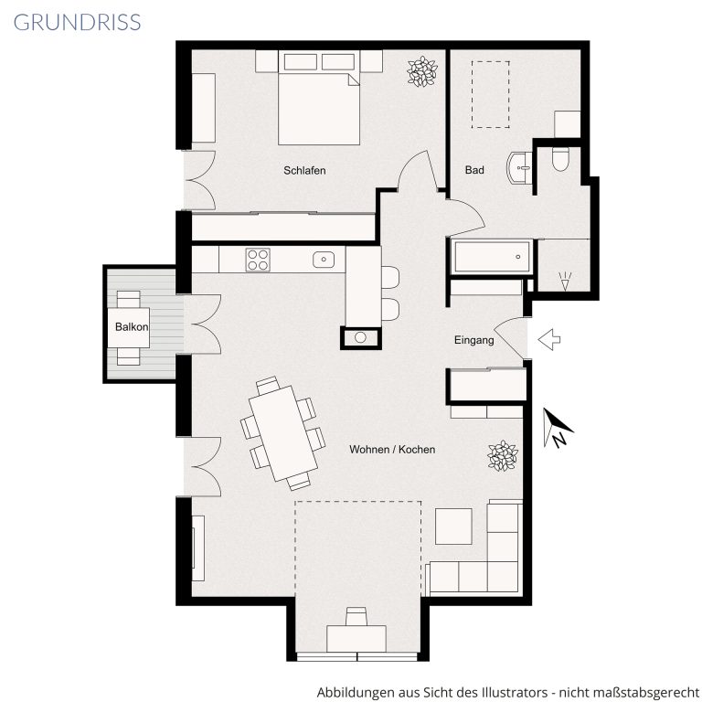 Veltrup Immobilien - Immobilienangebot - Türkenfeld - Wohnen - OFFEN & GEMÜTLICH: MODERNE DACHGESCHOSSWOHNUNG