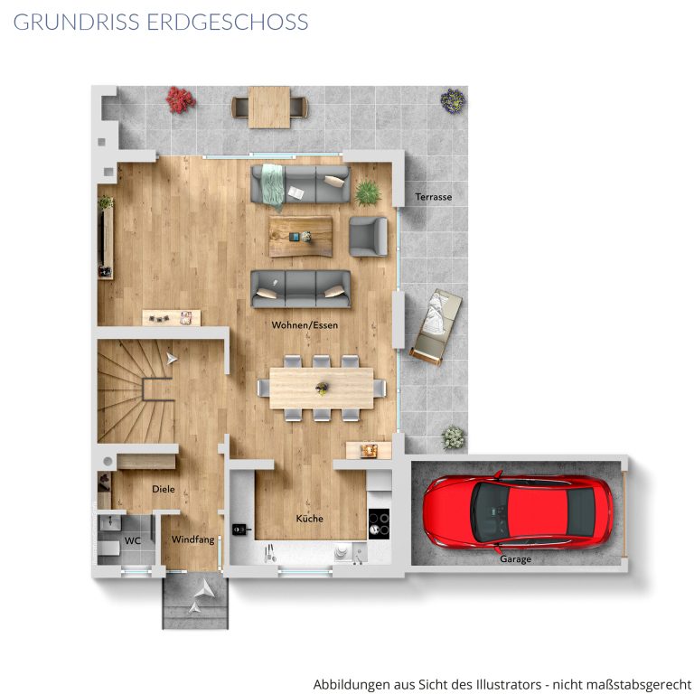 Veltrup Immobilien - Immobilienangebot - Puchheim - Wohnen - GROSSZÜGIGE DOPPELHAUSHÄLFTE IN PUCHHEIM MIT GARTEN UND PRIVATEM SCHWIMMWEIHERZUGANG