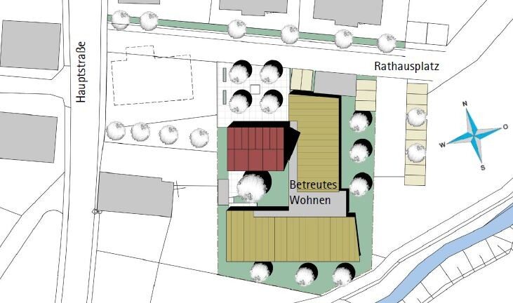 Immobilienangebot - Unterkirnach - Wohnungen - Betreutes Wohnen: 2 Zimmer, Obergeschoss mit Balkon