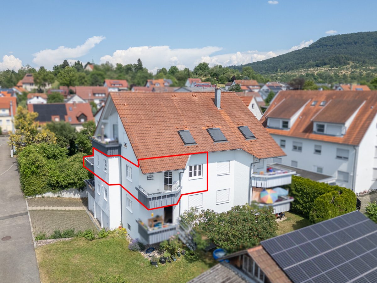 Immobilienangebot - Mössingen - Wohnungen - Helle 3-Zimmer-Wohnung mit zwei Loggien und Doppelparker in Mössingen-Belsen